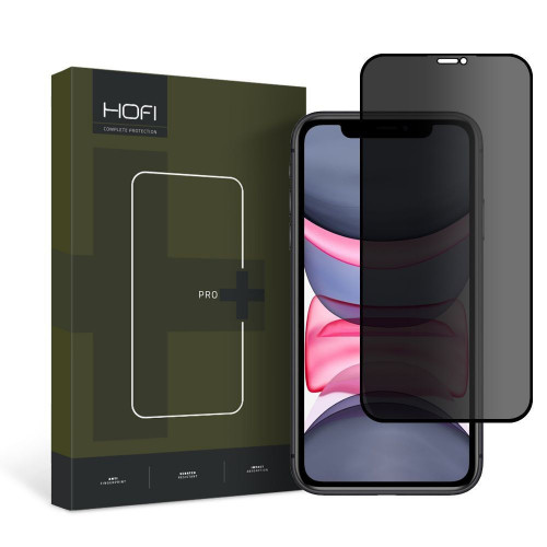 Hofi Pro+ Privacy Full Face Tempered Glass Μαύρο (iPhone 11/XR)