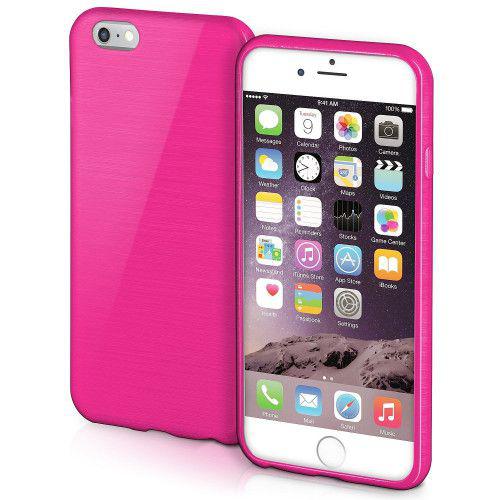 Θήκη Jelly Brush TPU για iPhone 6 / 6s ροζ χρώματος