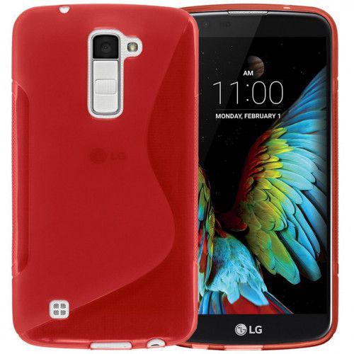 Θήκη TPU S-Line για LG K10 κόκκινου χρώματος