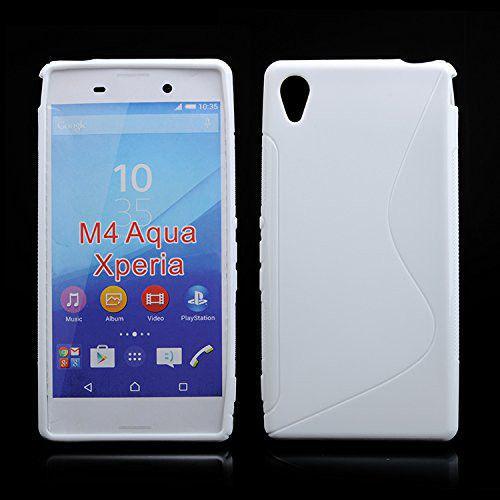 Θήκη TPU S-Line για Sony Xperia M4 Aqua λευκού χρώματος