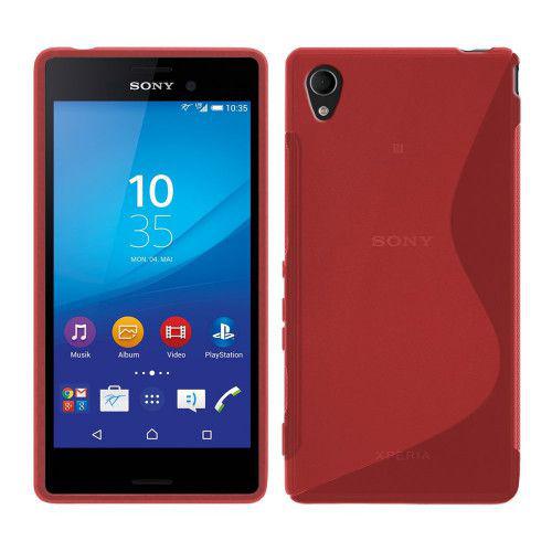 Θήκη TPU S-line για Sony Xperia M4 Aqua red