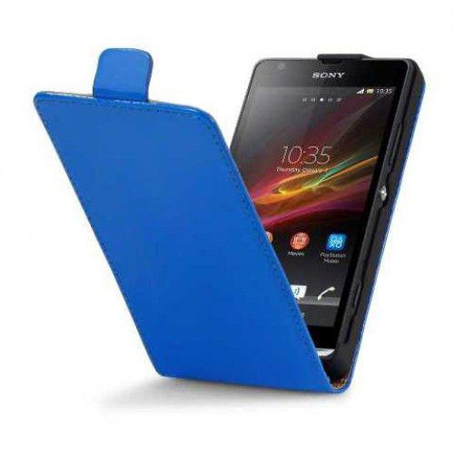 Θήκη Flip για Sony Xperia L C2105 Neon Blue