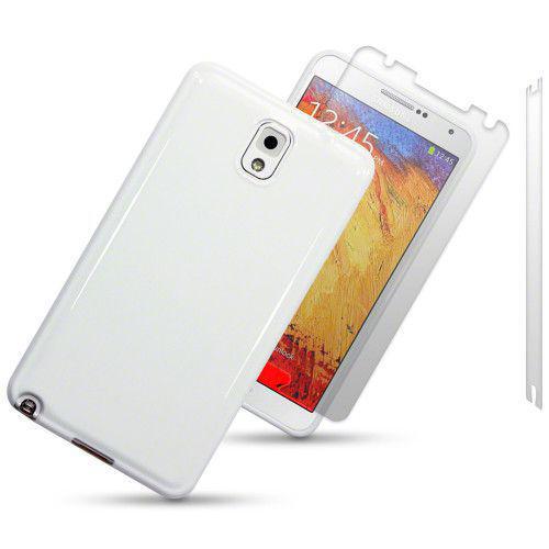 Θήκη TPU Gel για Samsung Galaxy Note 3 N9005 Solid White+Φιλμ Προστασίας Οθόνης 