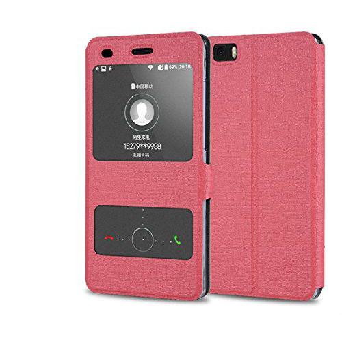 Θήκη Pudini Book S-View για Huawei P8 Lite pink