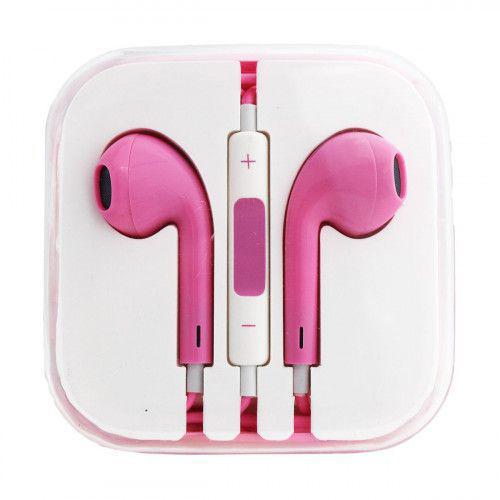 Handsfree Stereo συμβατά με iPhone 3G/3Gs/4G/5G/5S/6/6s BOX hot pink