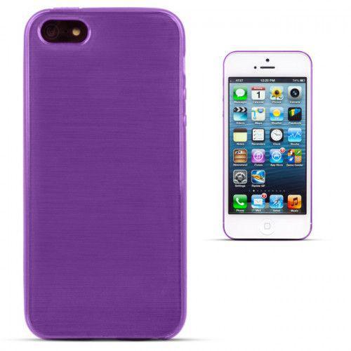 Θήκη Jelly Brush TPU για iPhone 5/ 5s /SE μωβ χρώματος