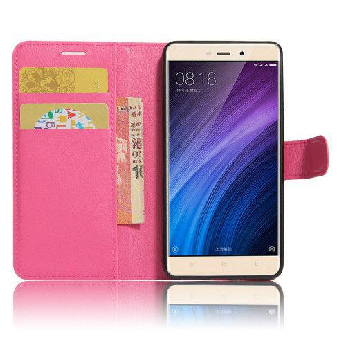 Θήκη OEM Wallet για Xiaomi Redmi 4A ( stand ,θήκες για κάρτες,χρήματα) ροζ χρώματος