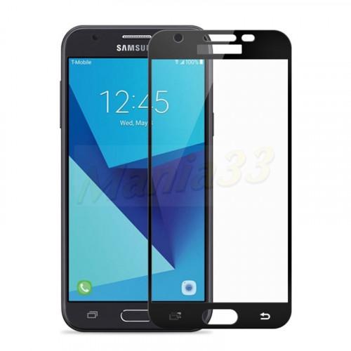 Tempered Glass OEM Screen Protection Πλήρους Κάλυψης πλαίσιο PET για Samsung Galaxy J3 2017 J330 black