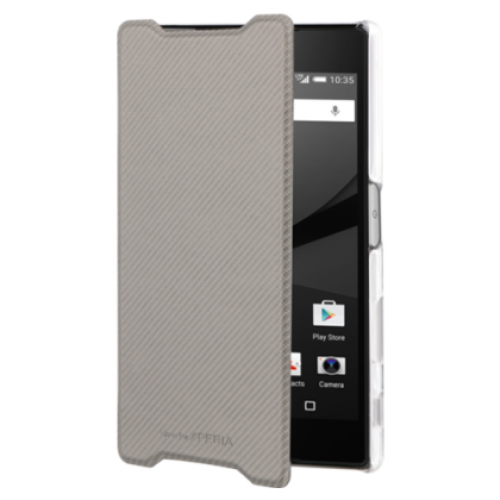 Sony Xperia Z5 Compact Slimline Standing Book Cover Case - Silver-Officially Licensed (SMA5159S)