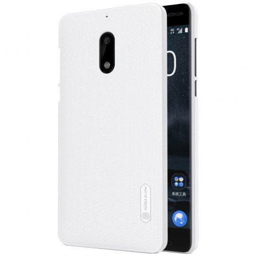 Θήκη Nillkin Super Frosted Shield για Nokia 6 White + Φιλμ Προστασίας Οθόνης