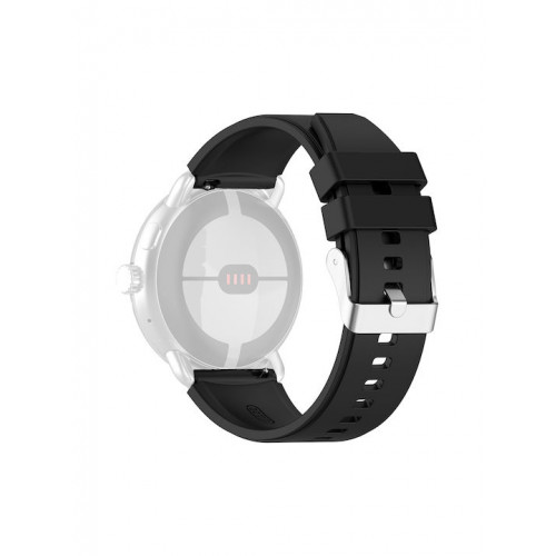 Techsuit Watchband W026 Λουράκι Σιλικόνης Μαύρο (Samsung Galaxy Watch 46mm - Watch 3 - Gear S3 -Huawei Watch GT - GT 2 - GT 2e - GT 2 Pro - GT 3 46 mm)