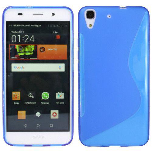 Θήκη TPU S-Line για Huawei Y6 μπλε χρώματος