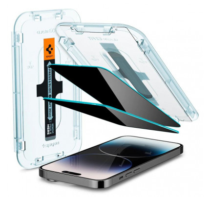 Spigen AGL05215 Glass EZ Fit Privacy 2 Pack - iPhone 14 Pro