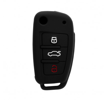 Θήκη κλειδιού σιλικόνης Techsuit - Car Key Case (1009.05) - Audi S3, A4, RS6 / Seat Exeo - Black