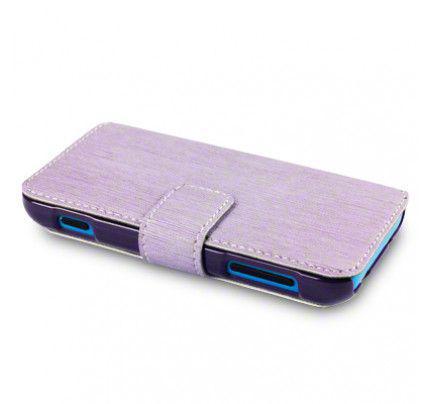 Θήκη για Nokia Lumia 620 Low Profile Leather Wallet Case Purple
