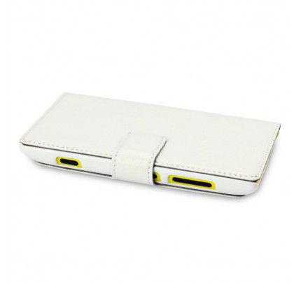 Θήκη για Nokia Lumia 520 Low Profile Wallet PU Leather White