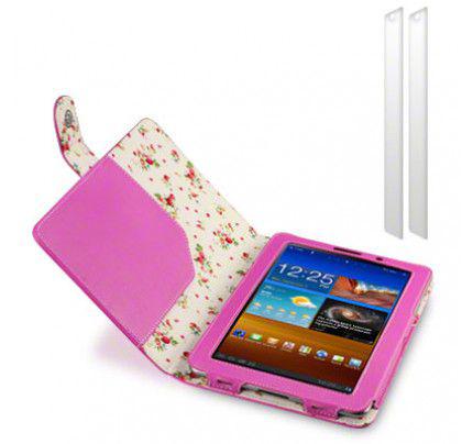 Θήκη Samsung P6800 Galaxy Tab 7.7 PU Leather Wallet Case by Warp - Pink Floral 