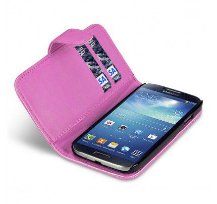 Θήκη για Samsung i9500 Galaxy S4 PU Faux Leather Wallet Case By Warp Pink