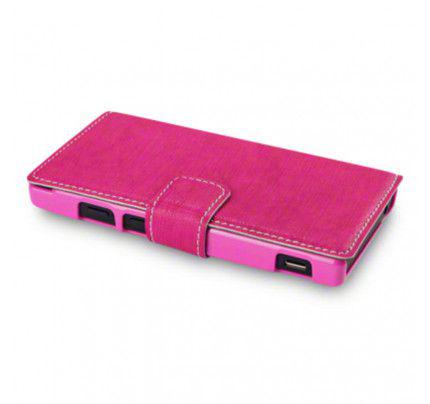 Θήκη για Sony Xperia Sola MT27i Low Profile Wallet PU Leather Pink