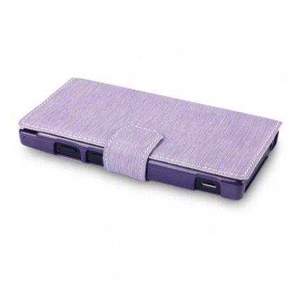 Θήκη για Sony Xperia Sola MT27i Low Profile Wallet PU Leather Purple