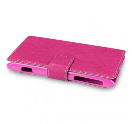 Sony Xperia E Low Profile Wallet PU Leather Case Pink 