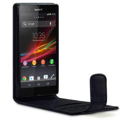 Θήκη για Sony Xperia Z Leather Flip black