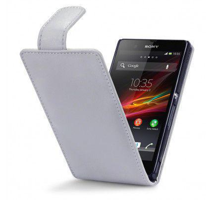 Θήκη για Sony Xperia Z Leather Flip grey