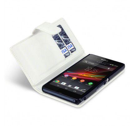 Θήκη για Sony Xperia Z Leather Wallet by Warp white