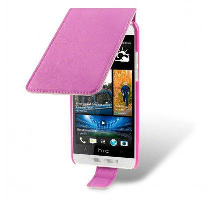 Θήκη Flip για HTC One Mini Premium PU Leather Pink