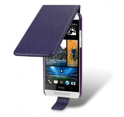 Θήκη Flip για HTC One Mini Premium PU Leather Purple