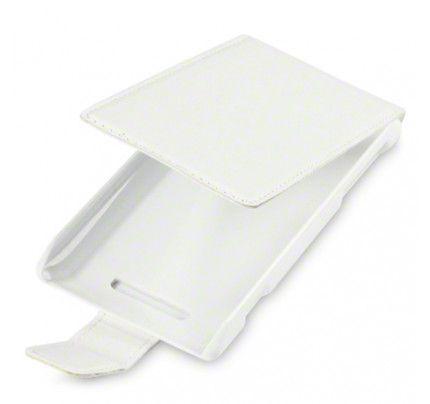 Θήκη Flip για Sony Xperia E C1505 White +Φιλμ Προστασίας Οθόνης