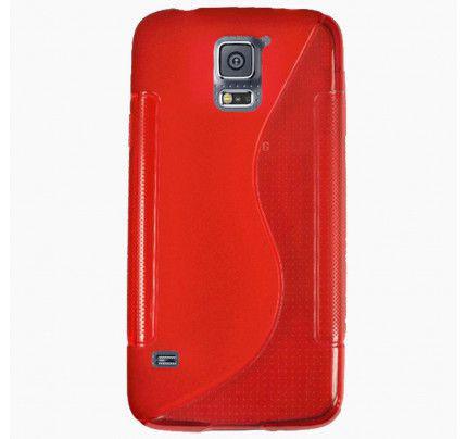 Θήκη TPU S-Line για Samsung Galaxy J1 κόκκινου χρώματος