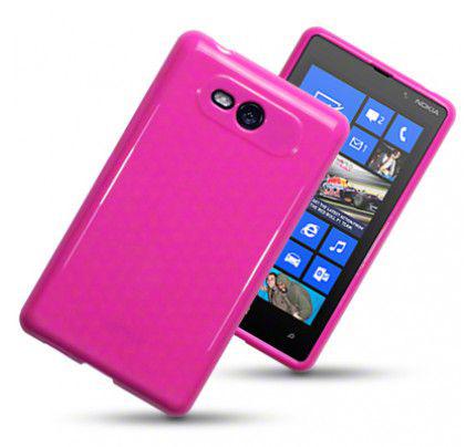 Θήκη TPU Gel για Nokia Lumia 820 Solid Hot Pink 