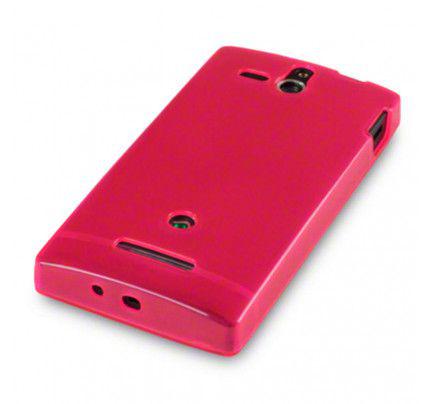 Θήκη TPU Gel για Sony Xperia U ST25i Hot Pink by Warp + Φιλμ Προστασίας Οθόνης