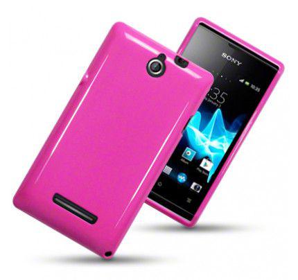 ΘήκηTPU Gel για Sony Xperia E C1505 Solid Hot Pink 
