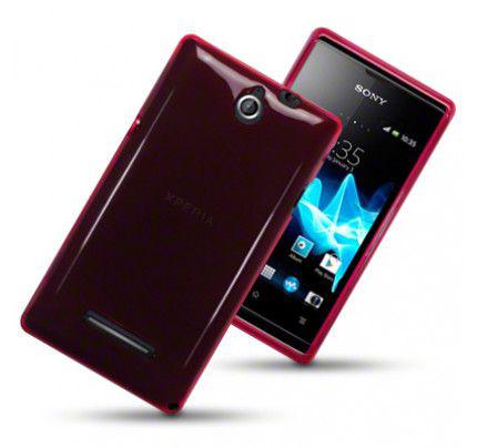 Θήκη TPU Gel για Sony Xperia E C1505 red + Φίλμ προστασίας οθόνης 