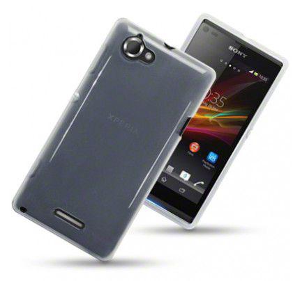 Θήκη TPU Gel για Sony Xperia L C2105 Clear by Warp + Φιλμ Προστασίας Οθόνης