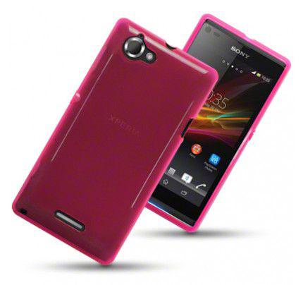 Θήκη TPU Gel για Sony Xperia L C2105 Hot Pink by Warp+ Φιλμ Προστασίας Οθόνης 