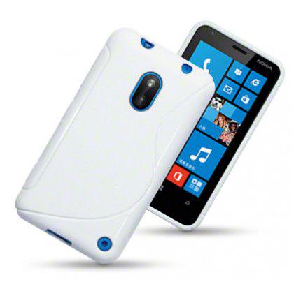 Θήκη Σιλικόνης για Nokia Lumia 620 λευκή