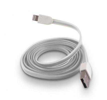 USB Cable Silicone white για iPhone 5 / 5s / 6 white