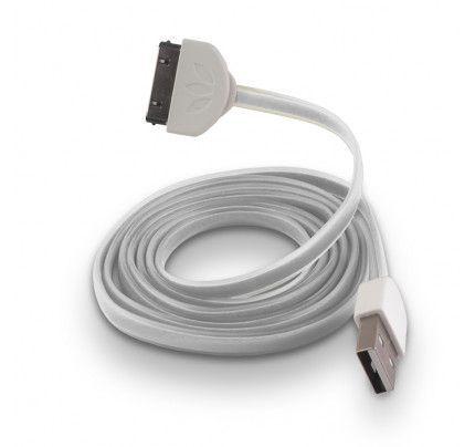 USB Cable Silicone white για iPhone 3G / 3GS / 4 /4S
