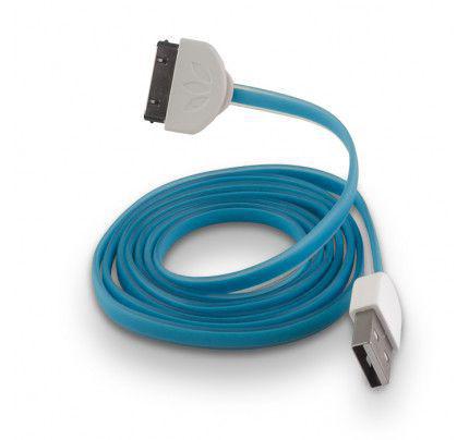 USB Cable Silicone blue για iPhone 3G / 3GS / 4 /4S