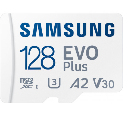 Samsung Evo Plus (2021) microSDXC 128GB Class 10 U3 V30 A2 με αντάπτορα