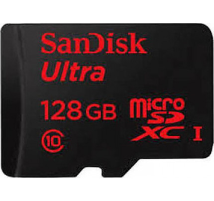 SanDisk Ultra microSDXC 128GB 80MB/s, UHS-I/Class 10 + Adaptor -SDSQUNC-128G-GN6IA 