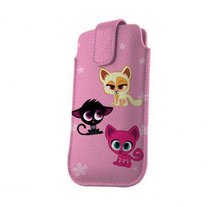 Θήκη Kitten Universal 4,5" για Samsung Galaxy A3 pink