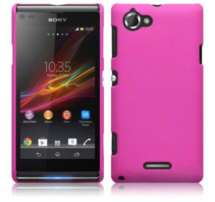 Θήκη για Sony Xperia L C2105 Hybrid Rubberised Back Cover - Hot Pink by Warp