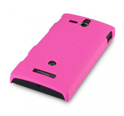Θήκη για Sony Xperia U Rubberised Hard Cover Pink by Warp+Φιλμ Προστασίας Οθόνης