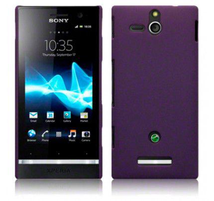 Θήκη για Sony Xperia U Rubberised Hard Cover Purple by Warp + Φιλμ Προστασίας Οθόνης