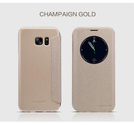 Θήκη Nillkin Sparkle S-View για Samsung Galaxy S7 Edge G935 gold