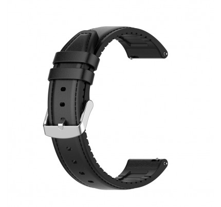 Techsuit - Watchband 22mm (W007) - Samsung Galaxy Watch (46mm) / Watch 3 / Gear S3, Huawei Watch GT / GT 2 / GT 2e / GT 2 Pro / GT 3 (46 mm) - Black